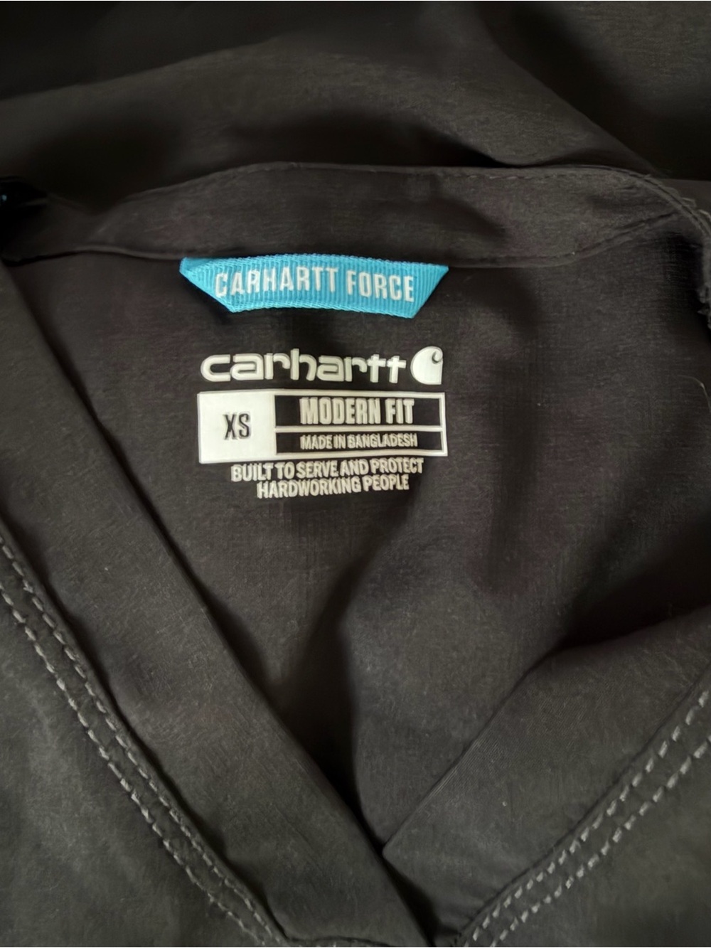 Carhartt Modern Fit Black Scrub Top Size XS - Picture 4 of 5